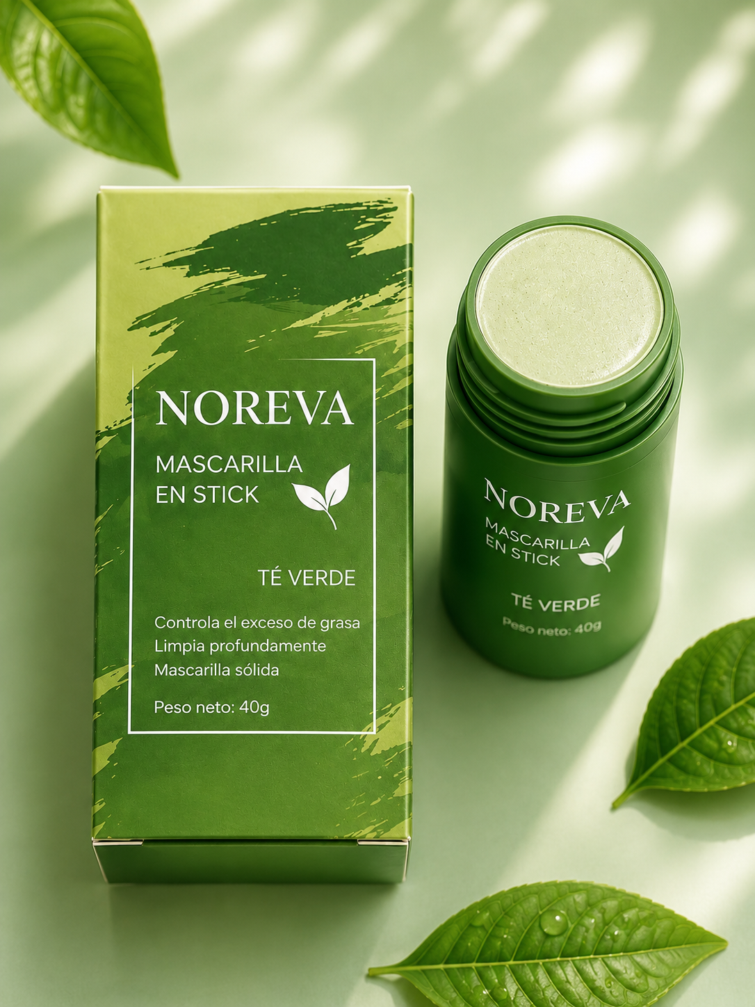 Mascarilla Facial de Té Verde en Stick | Limpieza y Frescura
