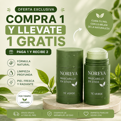 Mascarilla Facial de Té Verde en Stick | Limpieza y Frescura
